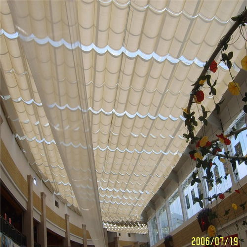 图 顺义定做玻璃顶电动遮阳帘 商场购物中心采光顶电动遮阳帘厂家 北京二手家具家纺